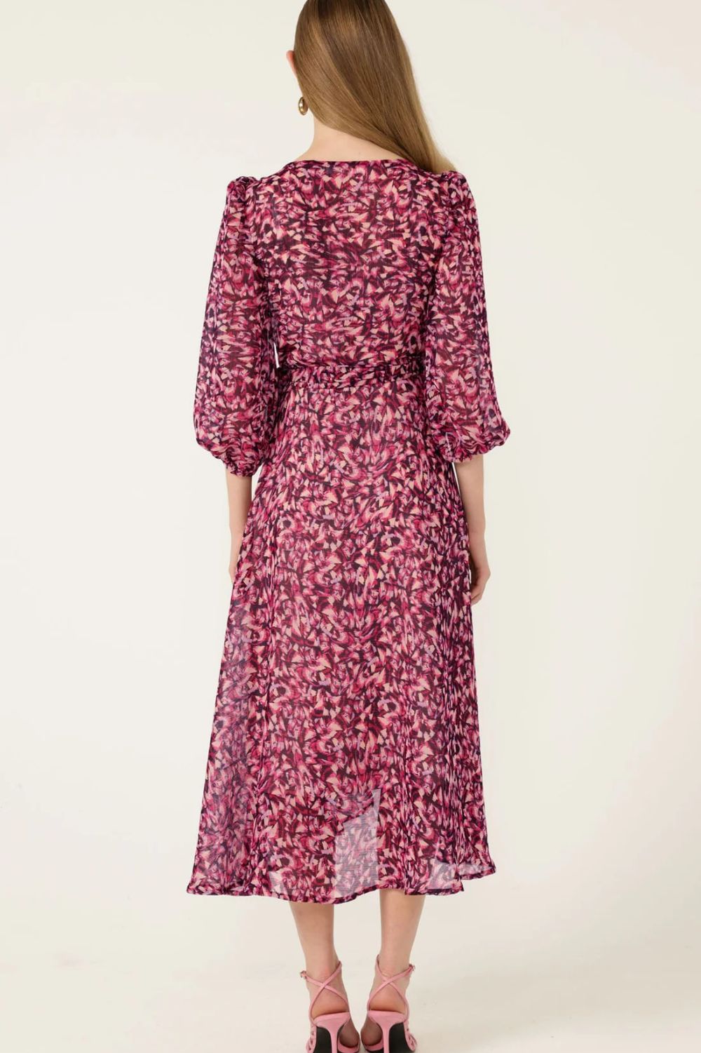 Sacha Drake - Zora Wrap Dress | Pink Feather - Dress - Silvermaple Boutique 