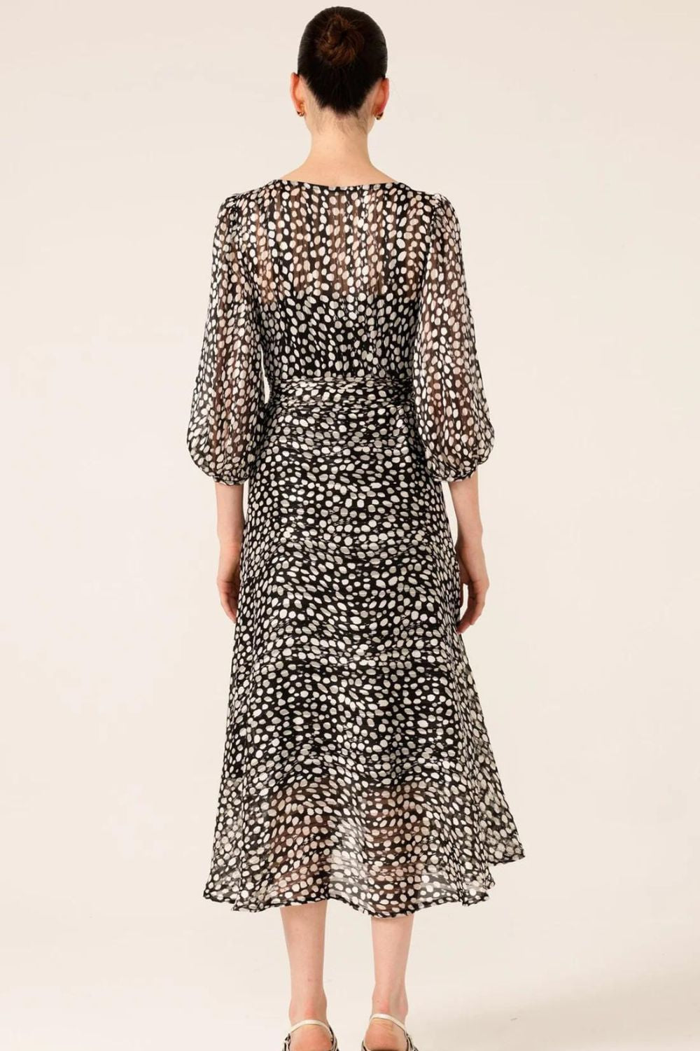Sacha Drake - Cloudland Wrap Dress | Black White Spot - Dress - Silvermaple Boutique 
