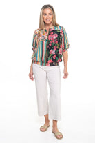 Silvermaple Collection - Diaz Bomber Jacket | Botanic Stripe - Jacket - Silvermaple Boutique 