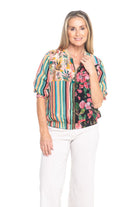 Silvermaple Collection - Diaz Bomber Jacket | Botanic Stripe - Jacket - Silvermaple Boutique 