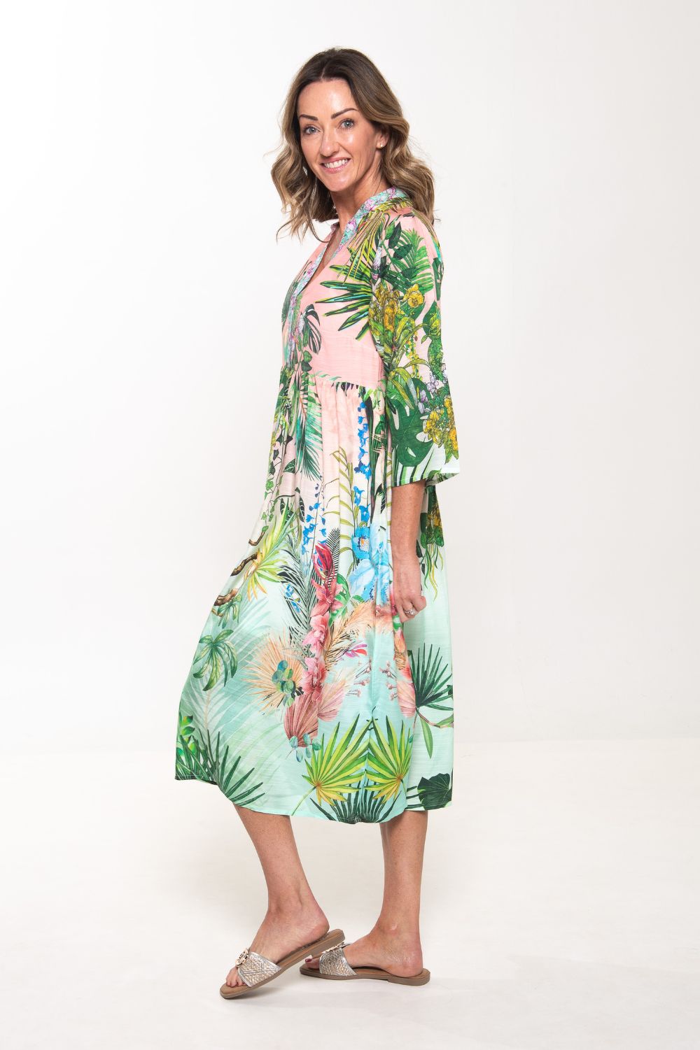 Silvermaple Collection - Erin V-Neck Dress | Jungle Paradise - Dress - Silvermaple Boutique 