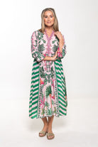 Silvermaple Collection - Erin V-Neck Dress | Palm Court - Dress - Silvermaple Boutique 