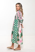 Silvermaple Collection - Erin V-Neck Dress | Palm Court - Dress - Silvermaple Boutique 