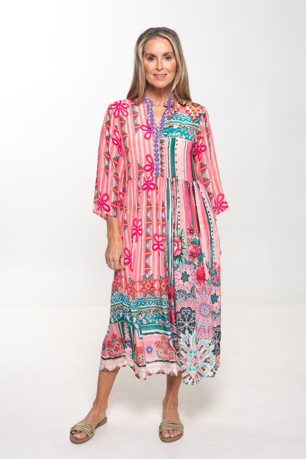 Silvermaple Collection - Erin V-Neck Dress | Rio Botanica - Dress - Silvermaple Boutique 