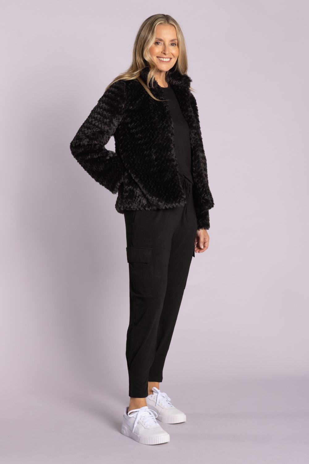 Silvermaple Collection - Isla Faux Fur Jacket | Black - Jacket - Silvermaple Boutique 