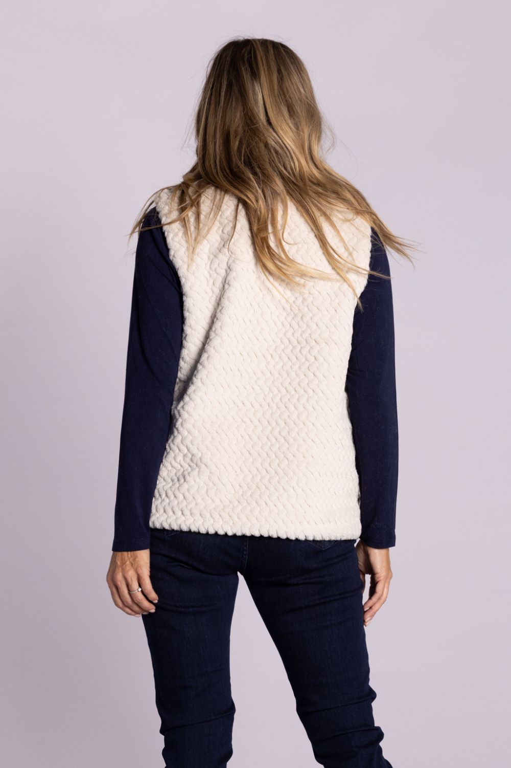 Silvermaple Collection - Isla Faux Fur Vest | Ivory - Vest - Silvermaple Boutique 