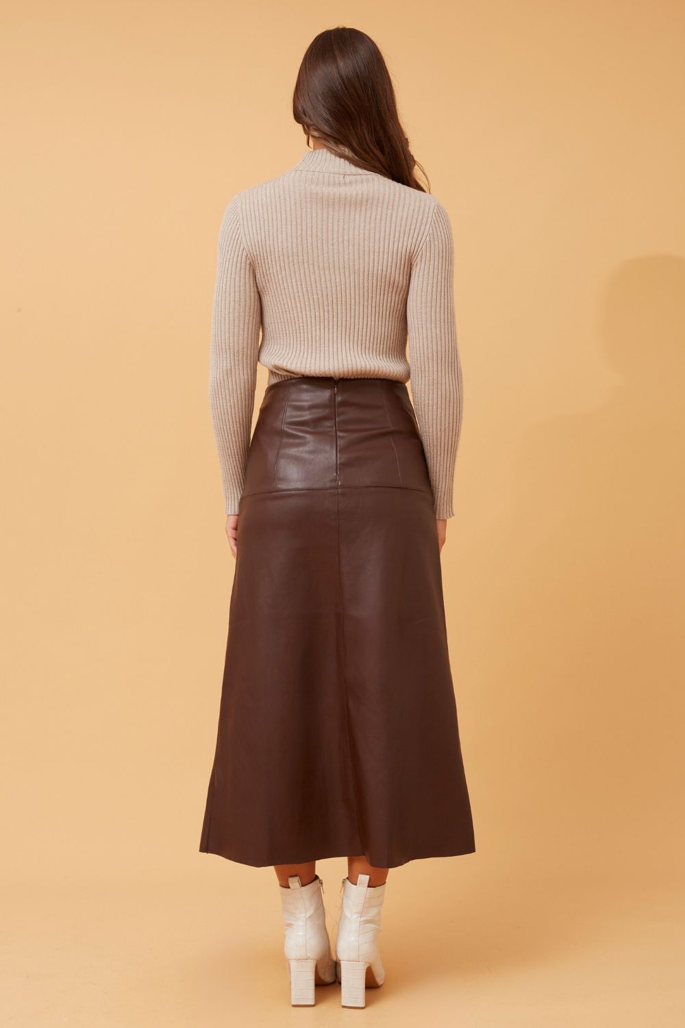 Silvermaple Collection - Aubrey Vegan Leather Skirt - Skirt - Silvermaple Boutique 