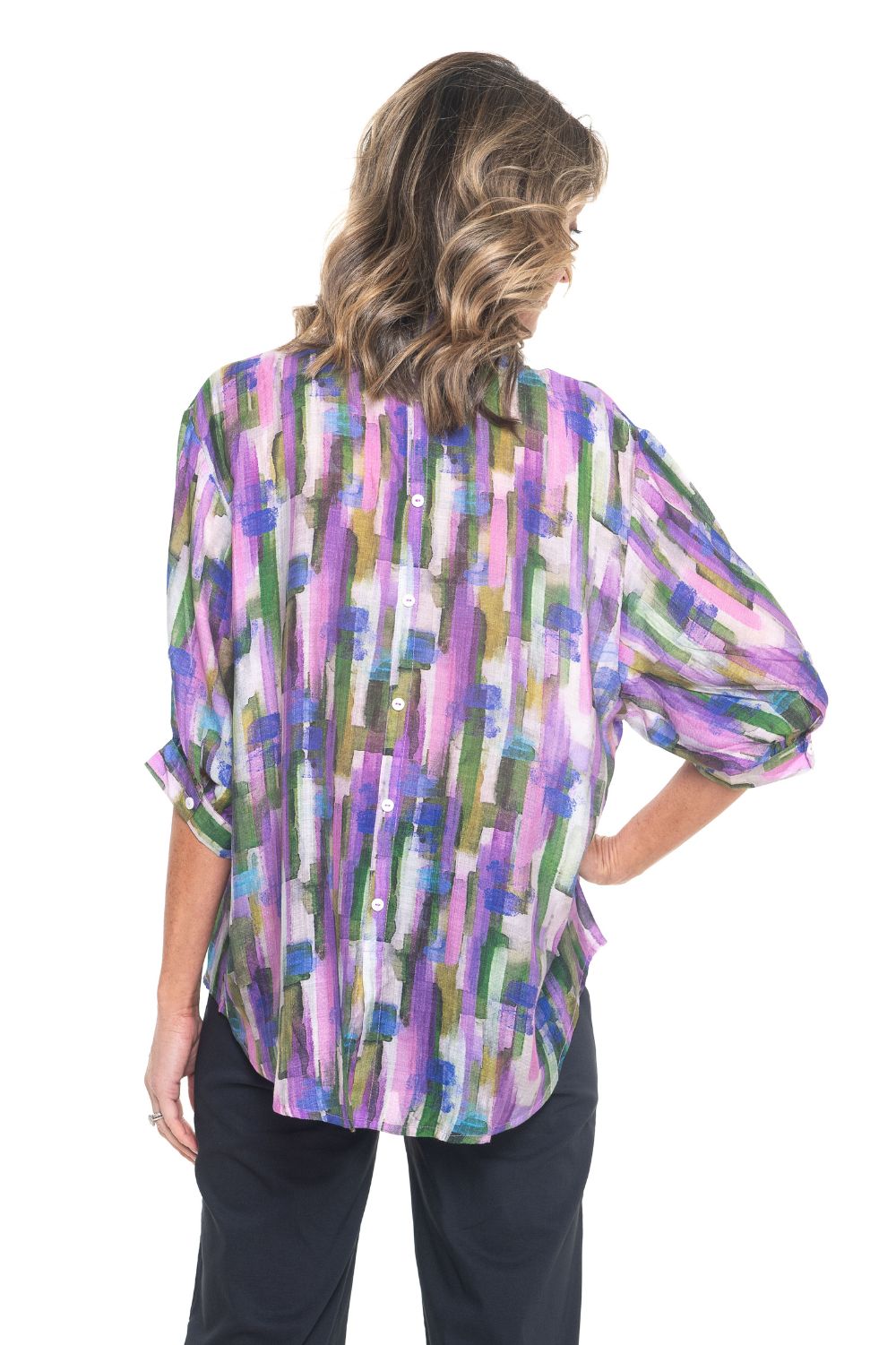 Silvermaple Collection - Belina Print Shirt | Purple Multi - Shirt - Silvermaple Boutique 