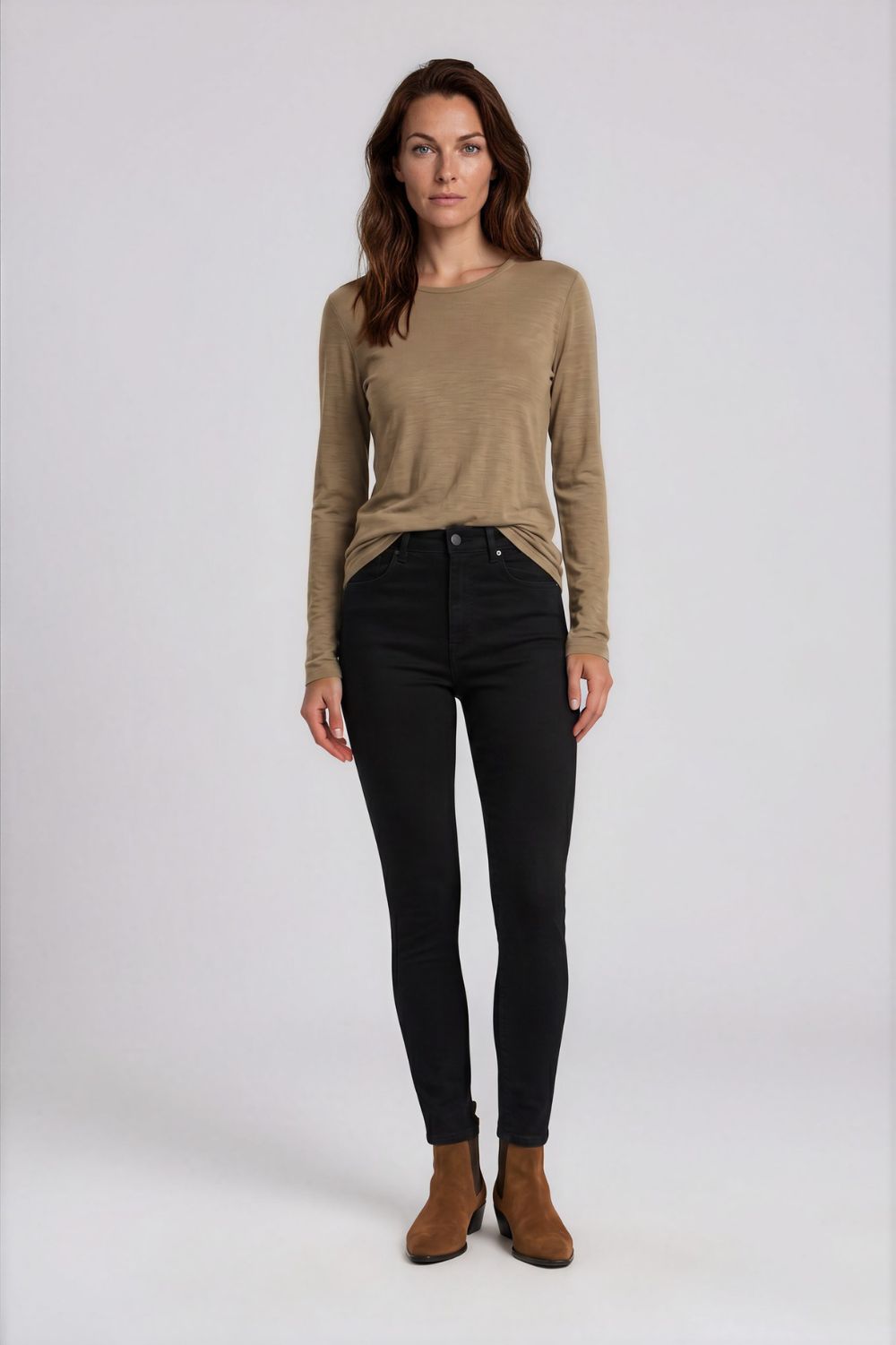 Silvermaple Collection - Belle Long Sleeve Merino | Sand - Top - Silvermaple Boutique 