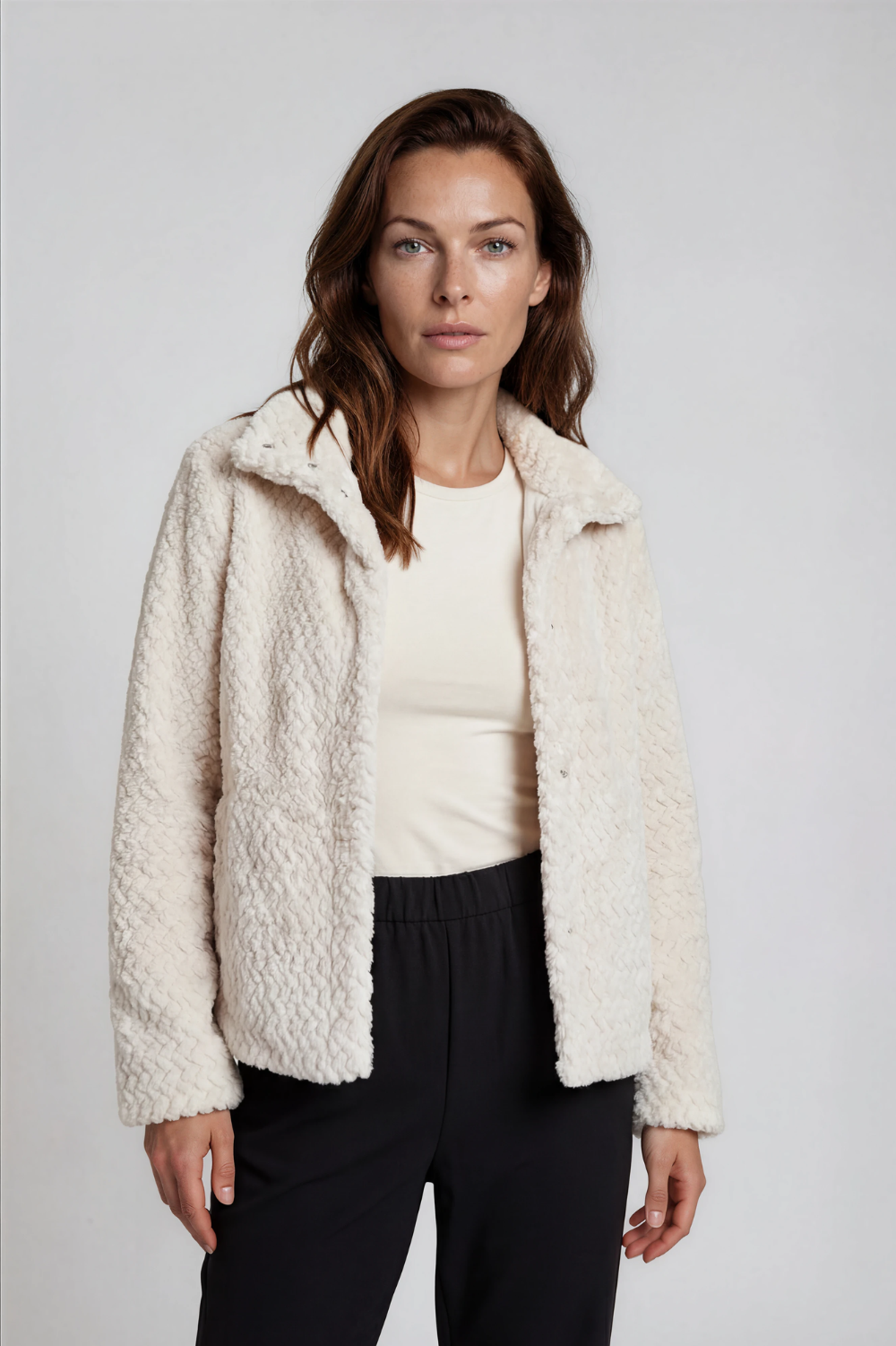 Silvermaple Collection - Brynn Faux Fur Jacket | Ivory - Jacket - Silvermaple Boutique 