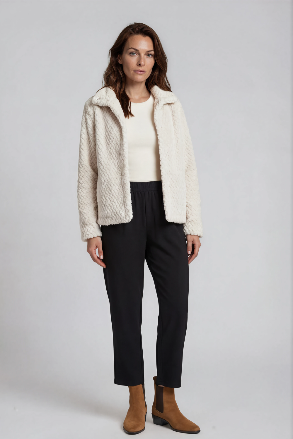Silvermaple Collection - Brynn Faux Fur Jacket | Ivory - Jacket - Silvermaple Boutique 