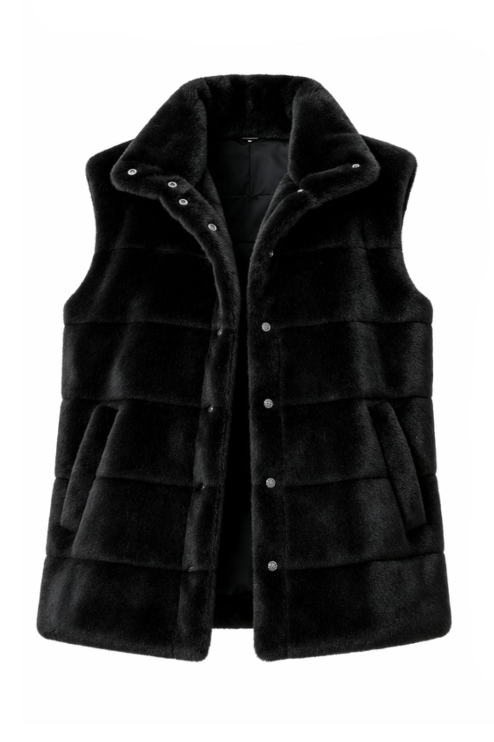 Silvermaple Collection - Brynn Faux Fur Vest | Black - Vest - Silvermaple Boutique 