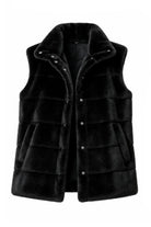 Silvermaple Collection - Brynn Faux Fur Vest | Black - Vest - Silvermaple Boutique 