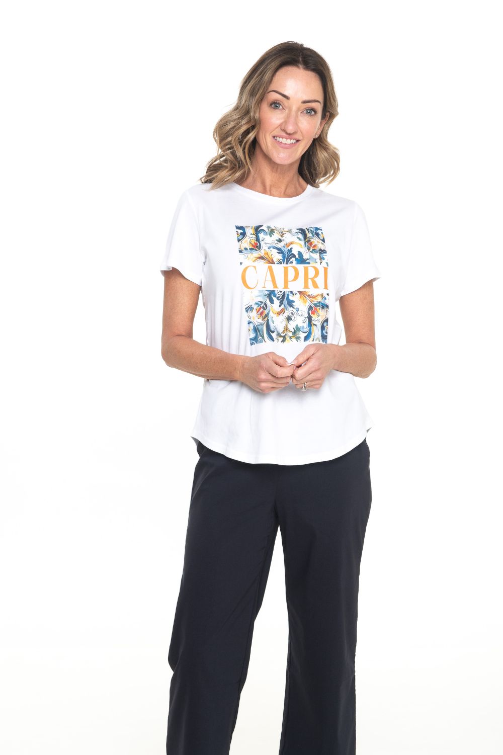 Silvermaple Collection - Capri Tee | White - T-Shirt - Silvermaple Boutique 