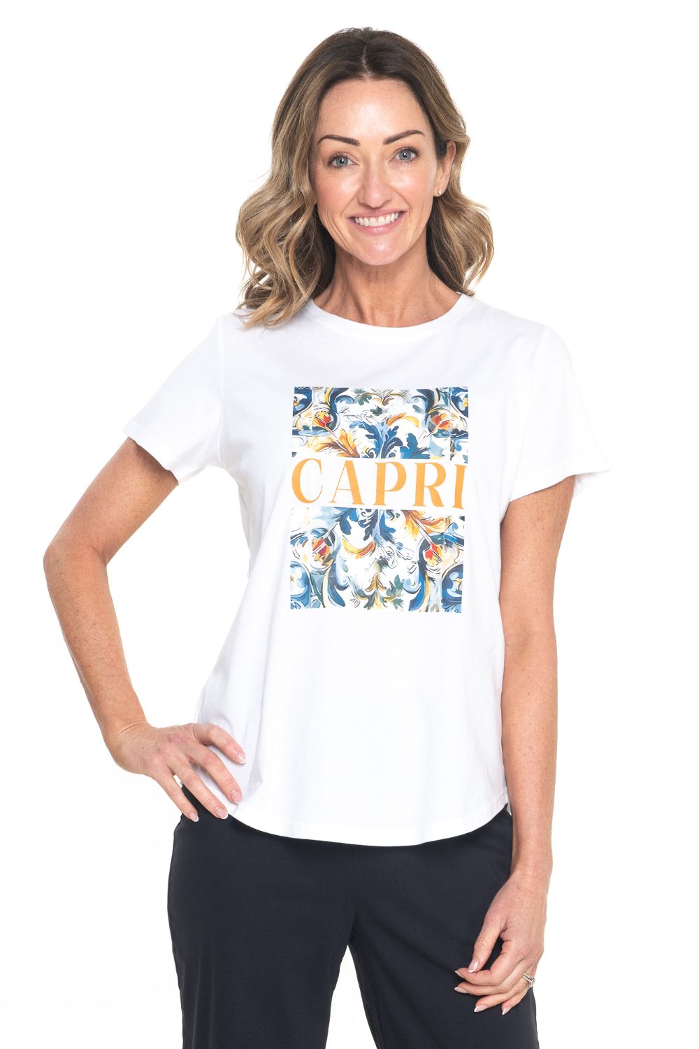Silvermaple Collection - Capri Tee | White - T-Shirt - Silvermaple Boutique 