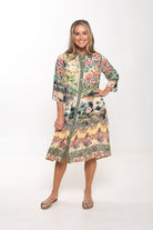 Silvermaple Collection - Celeste Button Through Dress | Lotus Garden - Dress - Silvermaple Boutique 