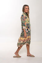 Silvermaple Collection - Celeste Button Through Dress | Lotus Garden - Dress - Silvermaple Boutique 