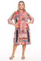 Silvermaple Collection - Celeste Button Through Dress | Tequila Sunrise - Dress - Silvermaple Boutique 