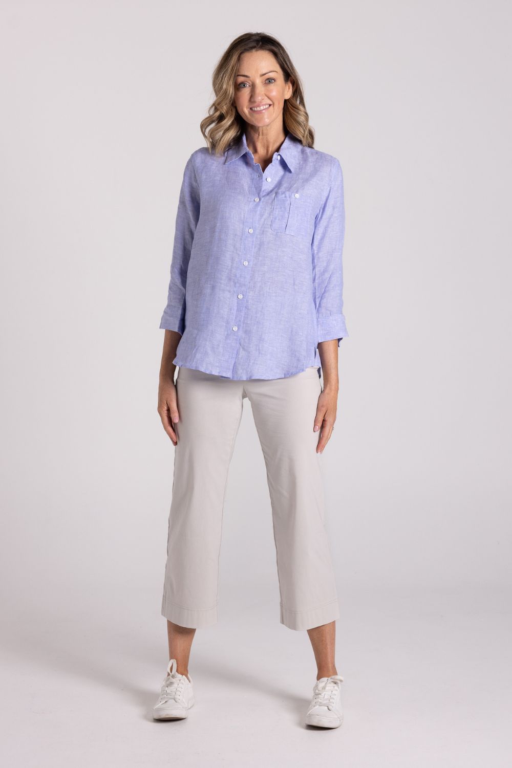 Silvermaple Collection - Charlotte Linen Shirt | Blue - Shirt - Silvermaple Boutique 
