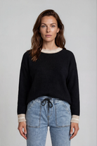 Silvermaple Collection - Clara Contrast Trim Pullover | Black - Pullover - Silvermaple Boutique 