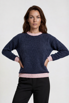 Silvermaple Collection - Clara Contrast Trim Pullover | Denim - Pullover - Silvermaple Boutique 