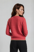 Silvermaple Collection - Contrast Trim Wool Pullover | Coral - Pullover - Silvermaple Boutique 
