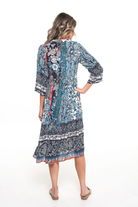 Silvermaple Collection - Erin V-Neck Dress | Porcelain Paisley - Dress - Silvermaple Boutique 