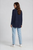 Silvermaple Collection - Estelle Rib Sleeve Jacket | Navy - Jacket - Silvermaple Boutique 