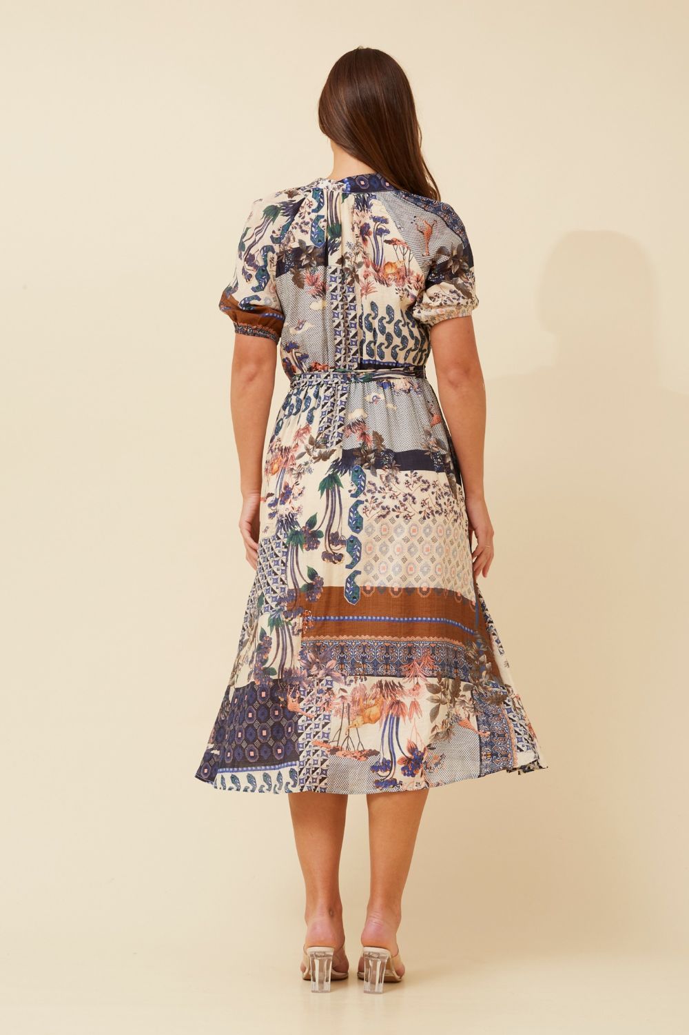 Silvermaple Collection - Gineva Shirt Dress | Navy Patchwork - Dress - Silvermaple Boutique 