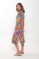 Silvermaple Collection - Grace Button Dress | Golden Mosaic - Dress - Silvermaple Boutique 