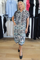 Silvermaple Collection - Grace Button Dress | Mineral Mosaic - Dress - Silvermaple Boutique 