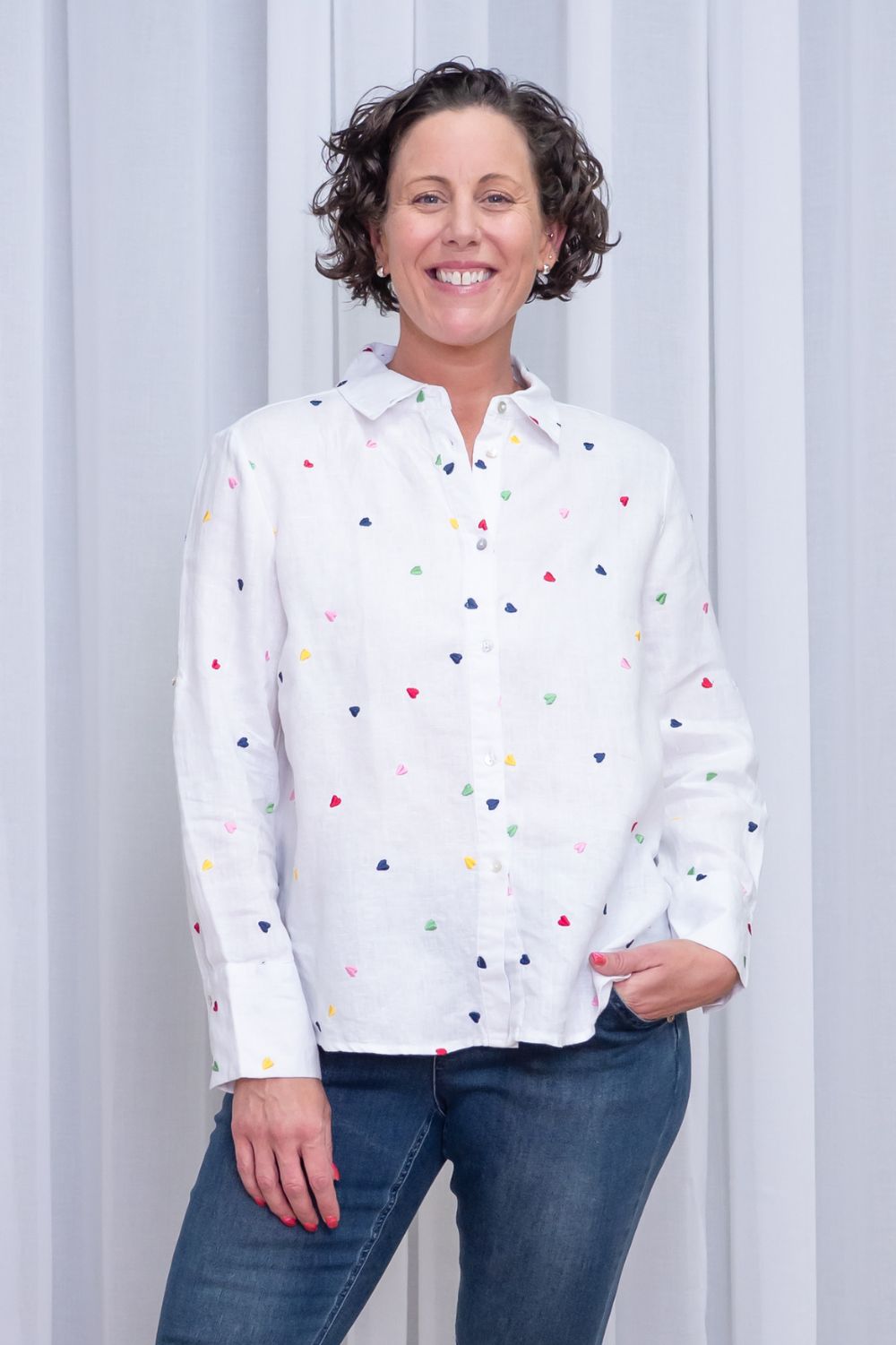 Silvermaple Collection - Henne Embroidered Shirt | White - Shirt - Silvermaple Boutique 