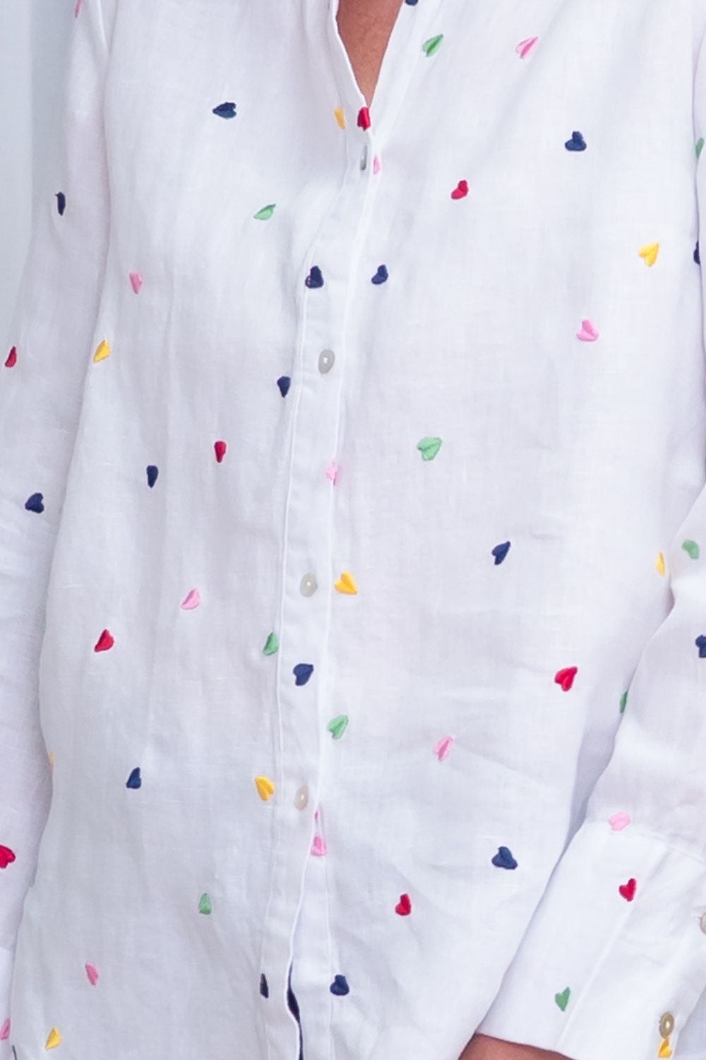 Silvermaple Collection - Henne Embroidered Shirt | White - Shirt - Silvermaple Boutique 