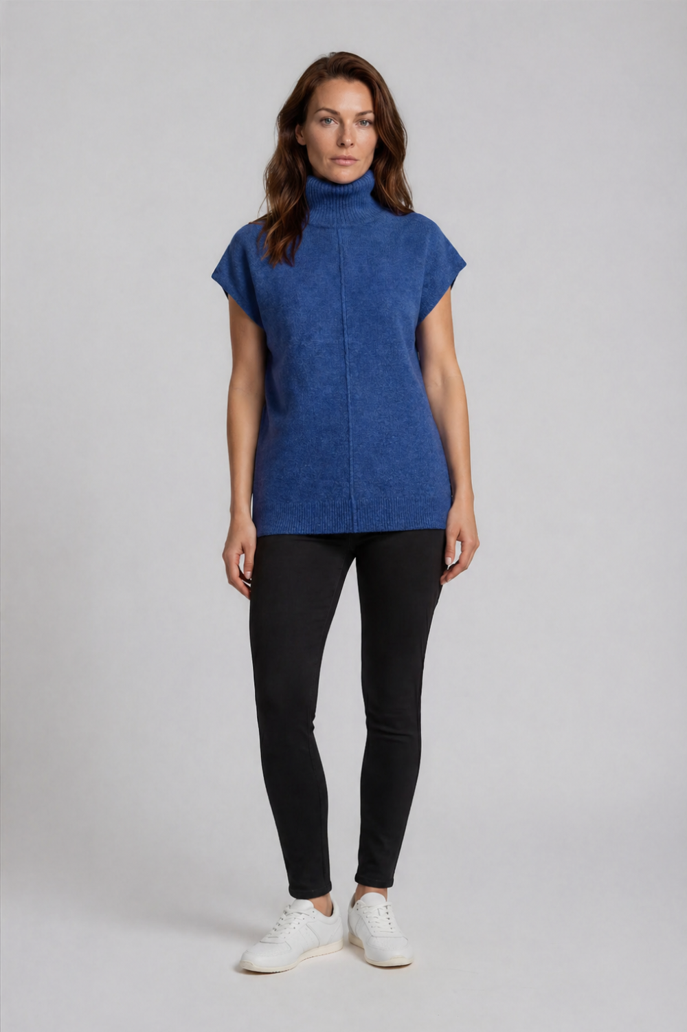Silvermaple Collection - Jane Cowl Neck Wool Vest | Denim - Vest - Silvermaple Boutique 