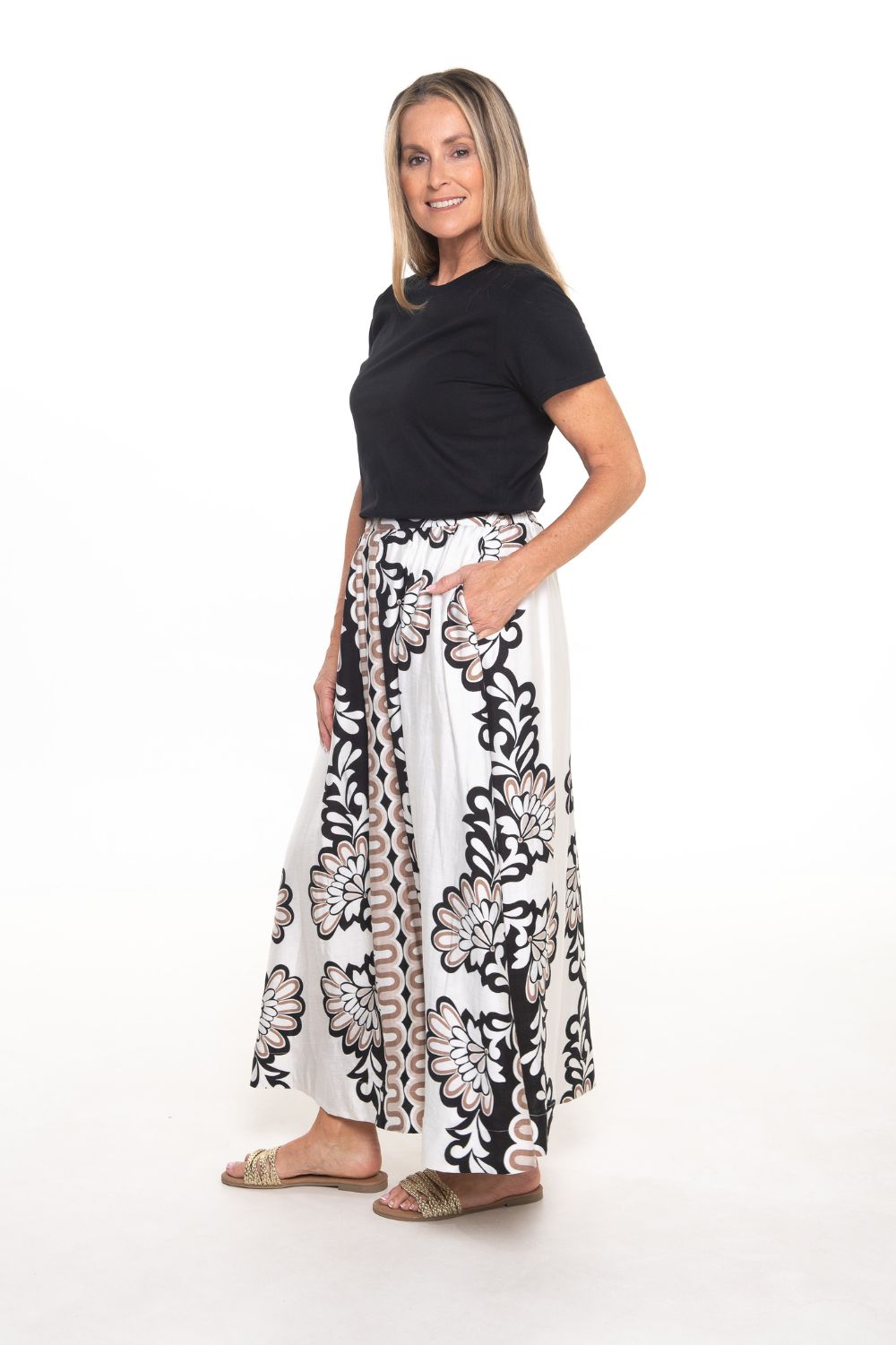 Silvermaple Collection - Mara Maxi Skirt | Multi Beige - Skirt - Silvermaple Boutique 