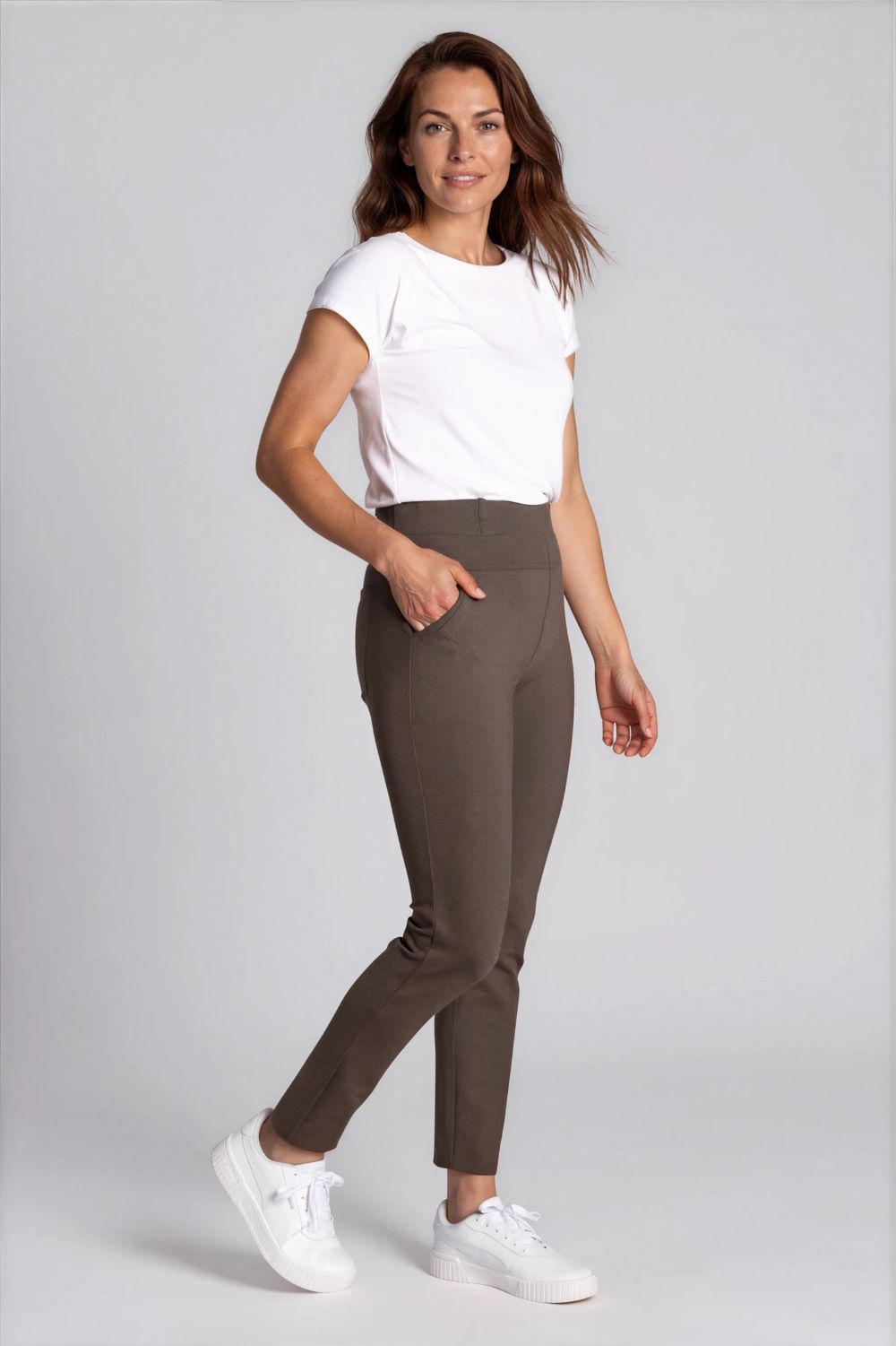 Silvermaple Collection - Naomi Ponti Pant | Taupe - Pants - Silvermaple Boutique 