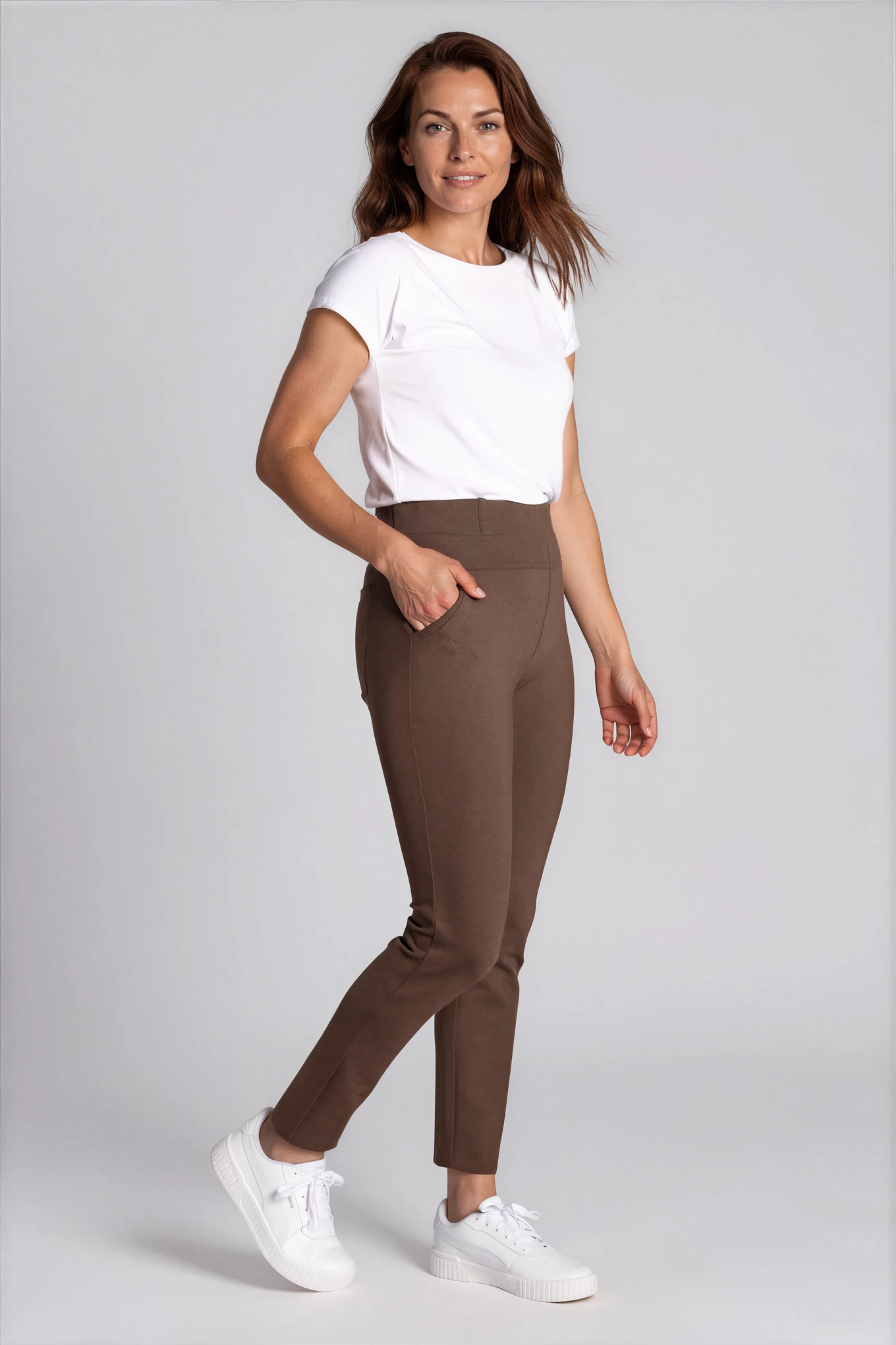 Silvermaple Collection - Naomi Ponti Pant | Taupe - Pants - Silvermaple Boutique 