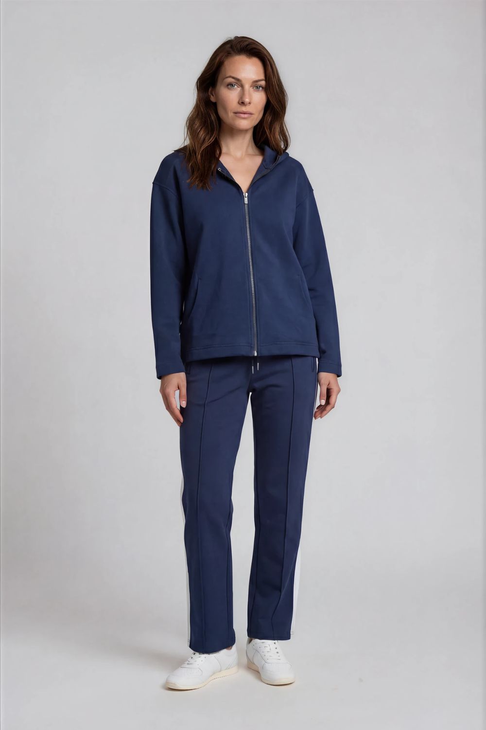 Silvermaple Collection - Oasis Zip Jacket | Navy - Jacket - Silvermaple Boutique 
