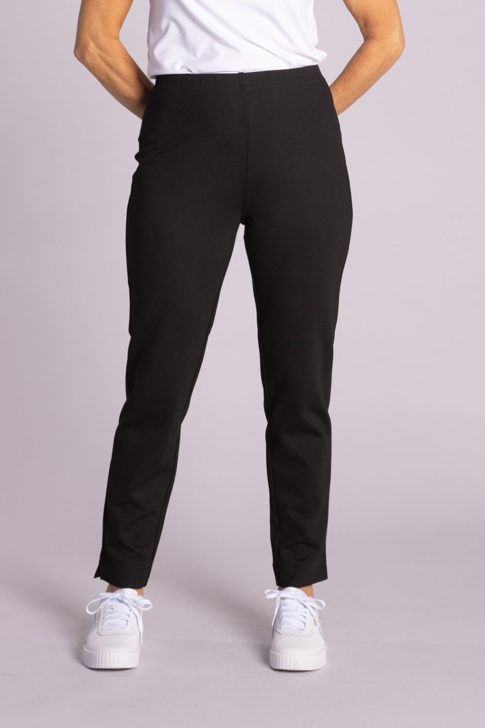 Silvermaple Collection - Olivia Straight Leg Ponte Pant | Black - Pants - Silvermaple Boutique 