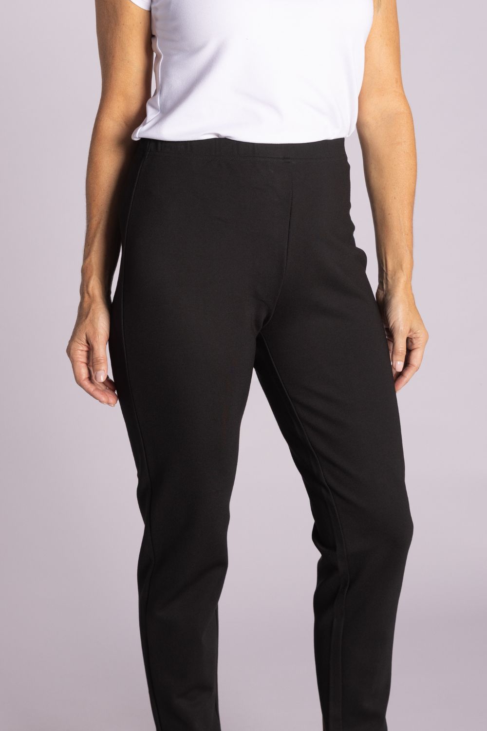 Silvermaple Collection - Olivia Straight Leg Ponte Pant | Black - Pants - Silvermaple Boutique 