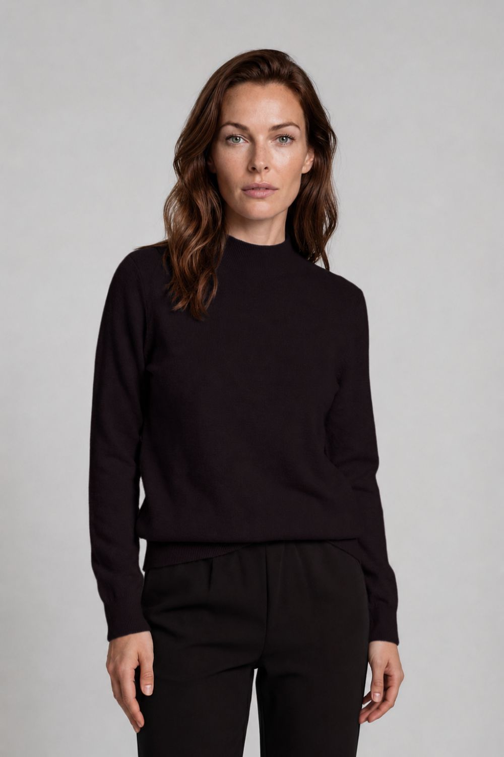 Silvermaple Collection - Paloma High Crew Pullover | Black - Pullover - Silvermaple Boutique 