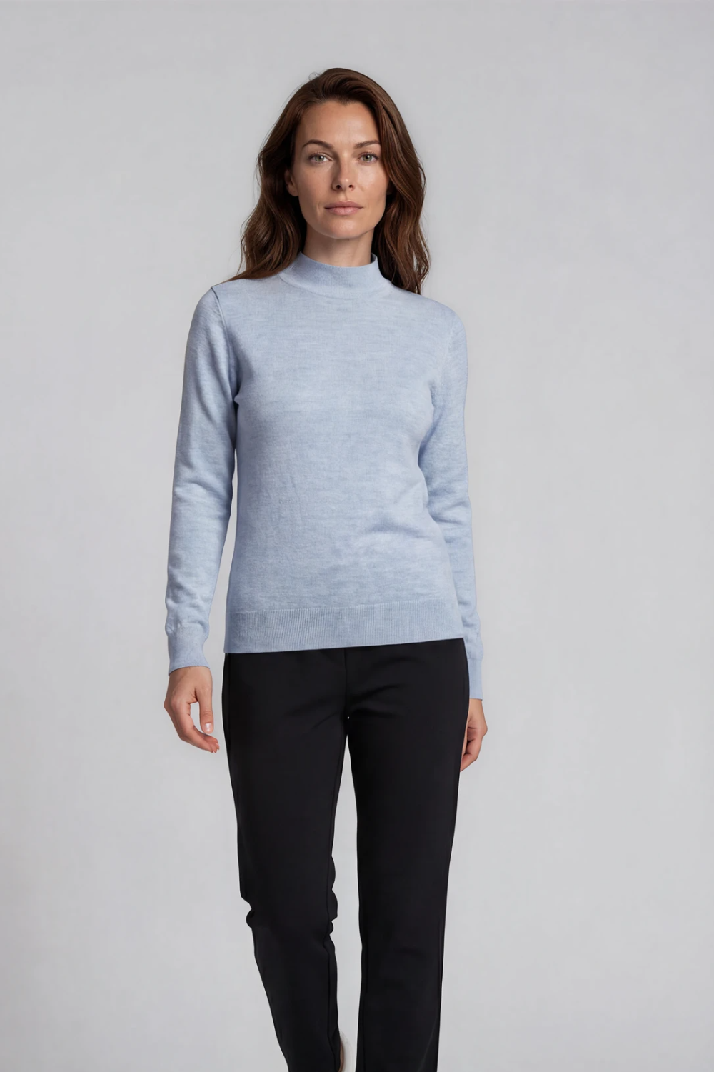 Silvermaple Collection - Paloma High Crew Pullover | Blue - Pullover - Silvermaple Boutique 