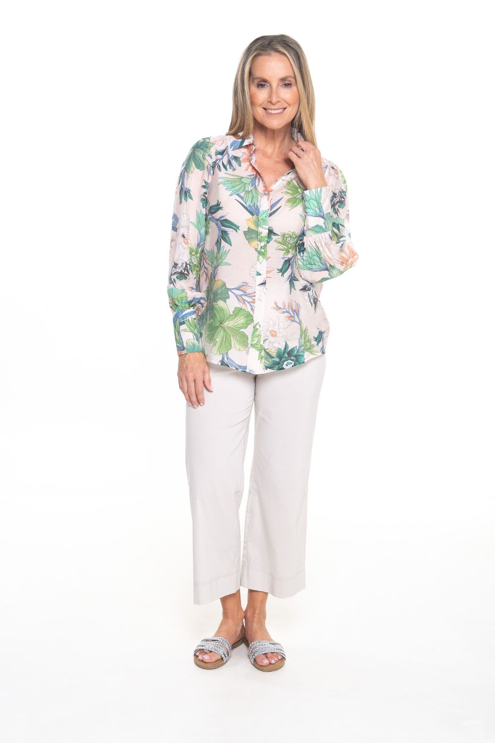 Silvermaple Collection - Rosie Floral Shirt | Sage Garden - Shirt - Silvermaple Boutique 