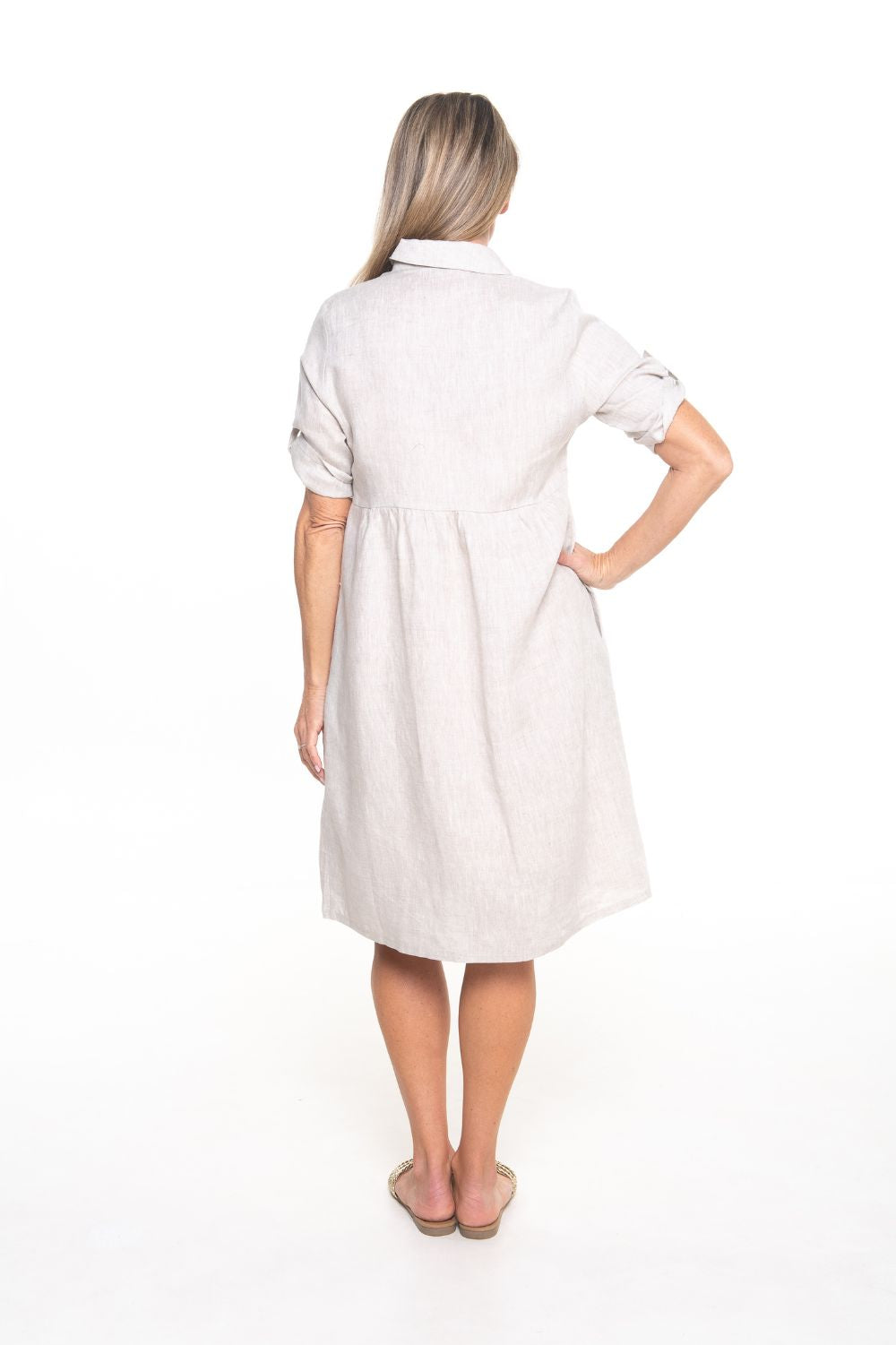 Silvermaple Collection - Sandy Button Dress | Natural - Dress - Silvermaple Boutique 
