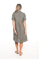 Silvermaple Collection - Sandy Button Dress | Olive - Dress - Silvermaple Boutique 