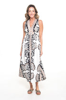 Silvermaple Collection - Mara Sleeveless Maxi Dress | Multi Beige - Dress - Silvermaple Boutique 