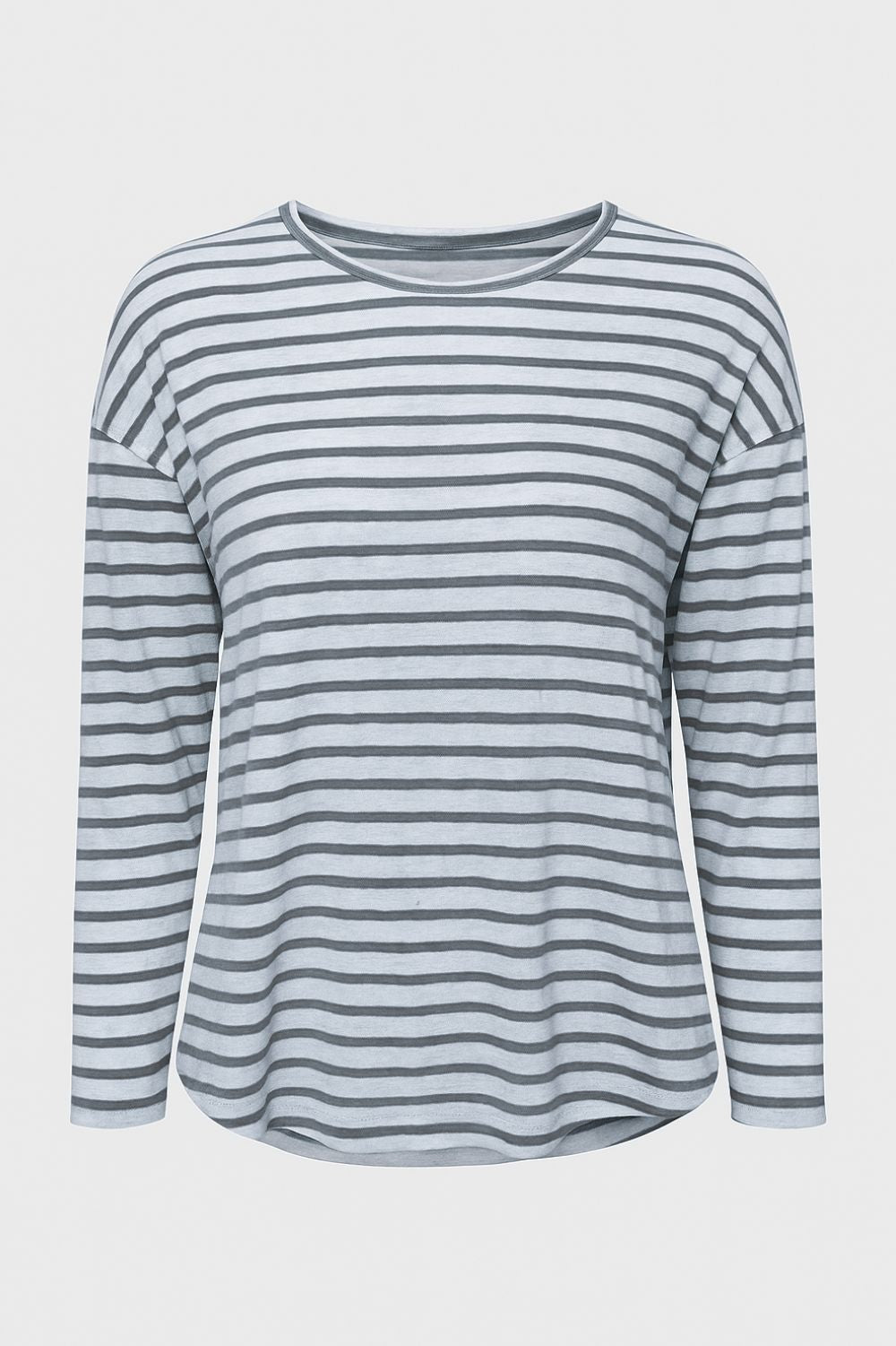 Silvermaple Collection - Stella Stripe Top | Grey/White - Top - Silvermaple Boutique 