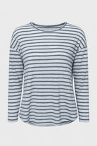 Silvermaple Collection - Stella Stripe Top | Grey/White - Top - Silvermaple Boutique 