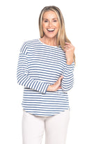 Silvermaple Collection - Stella Stripe Top | Navy/White - Top - Silvermaple Boutique 