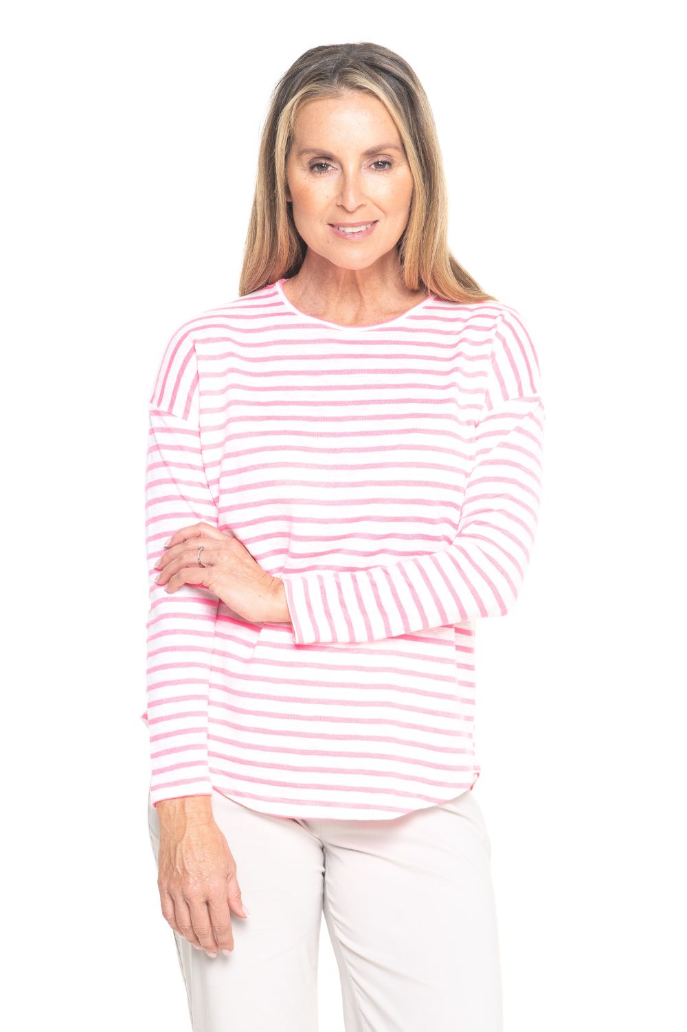 Silvermaple Collection - Stella Stripe Top | Pink/White - Top - Silvermaple Boutique 